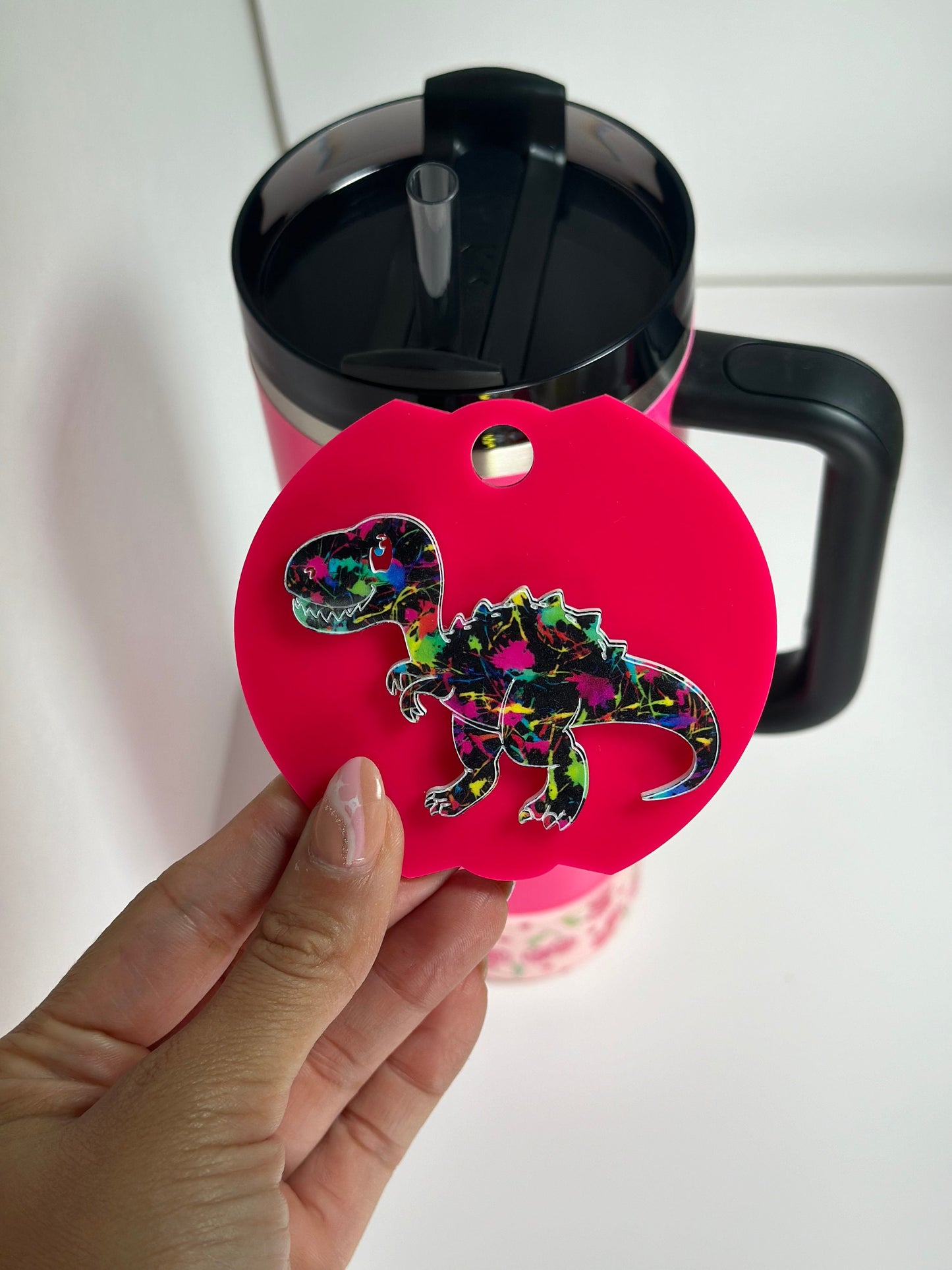 Dino Tumbler Topper Dinosaurs Love Dinosaur name taf Tumbler tumbler Topper Tumbler Cup Accessories Gift for her