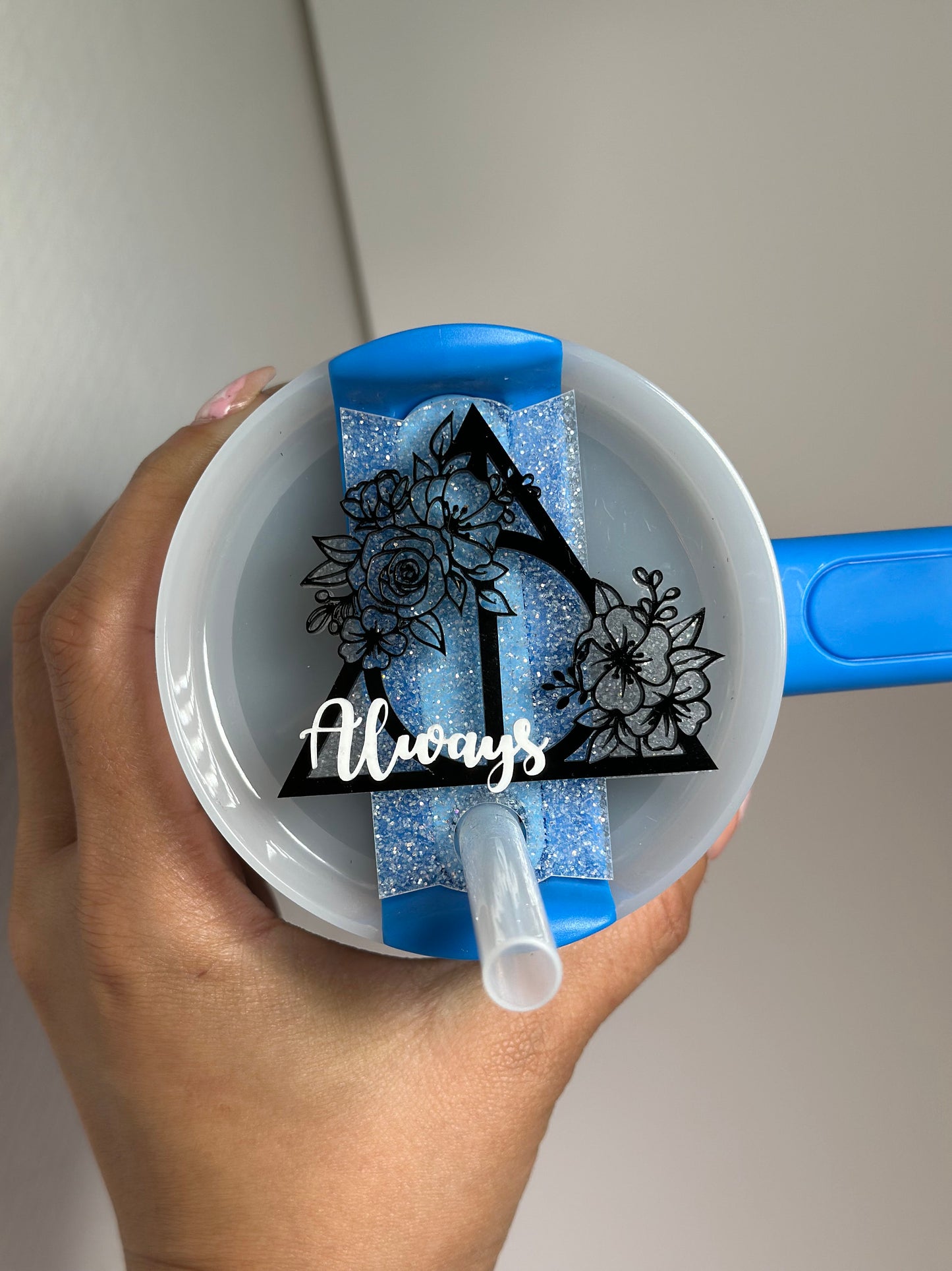 Always Floral Magic Tumbler Name Plate Topper Topper Plate Tumbler Topper personalized tumbler Name Plate Topper Gift for Wizard Book