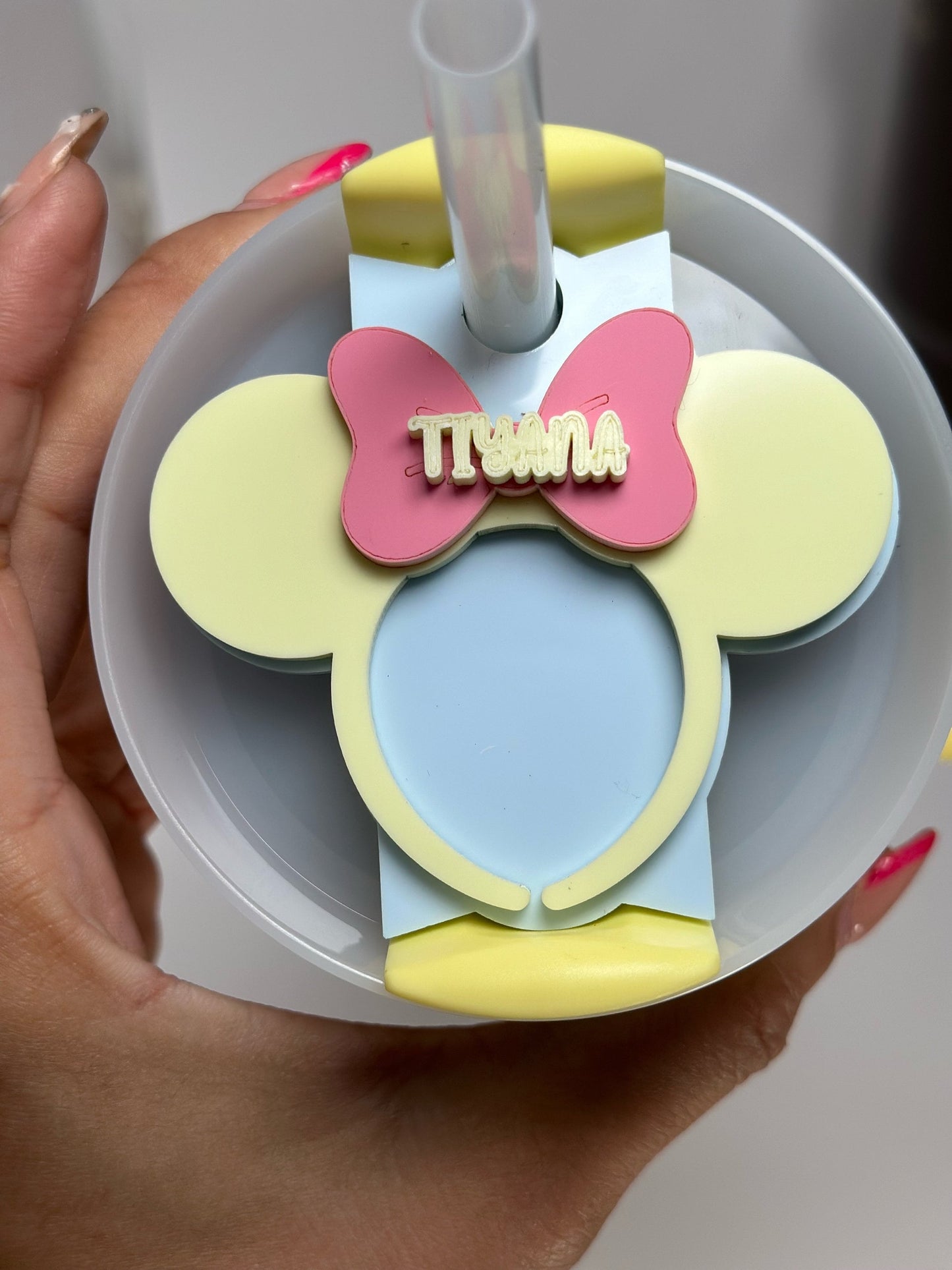 Princess Name Plate for Tumbler Custom Tumbler Topper tumbler Lids H2.0 Castle Prince Princess name tag  Princess Tumbler Name Plate