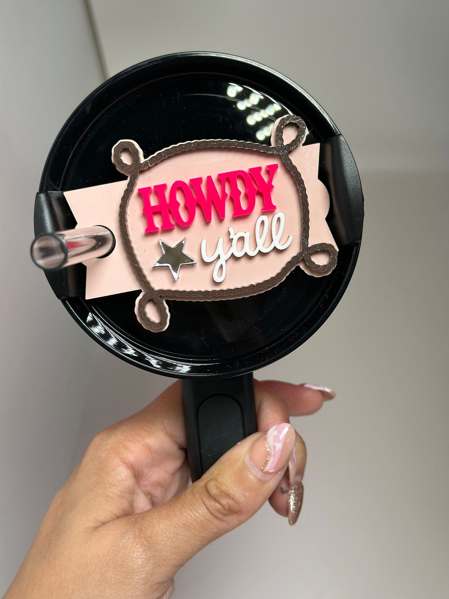 Western Tumbler Tag Howdy Tumbler Tag Tumbler Name Plate Personalized Tumbler Topper Cup Name Tag Accessories for Stanley Tumbler