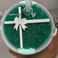Breakfast Blue  bow topper Tumbler Name Tag H2.0 Tumbler Topper Tumbler custom Tumbler Tag Topper Teal bow  White Bow Topper  bow accessories
