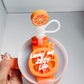 Tumbler Name Tag Orange Custom Cup Name Plate Tropical Tumbler Lid Accessory Summer Tumbler Straw Topper Fruit Lid Living my zest life