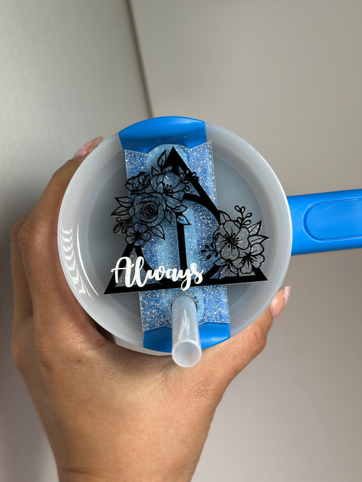 Always Floral Magic Tumbler Name Plate Topper Topper Plate Tumbler Topper personalized tumbler Name Plate Topper Gift for Wizard Book