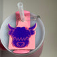 Name plate Tumbler tag  tumbler tag highland cow nametage cow topper highland cow tumbler topper