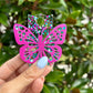 Passion Pink Butterfly Tumbler Topper Set Pink teal Charms pasionpink accessory Topper Tumbler Name Plate Perfect for  teal pink set