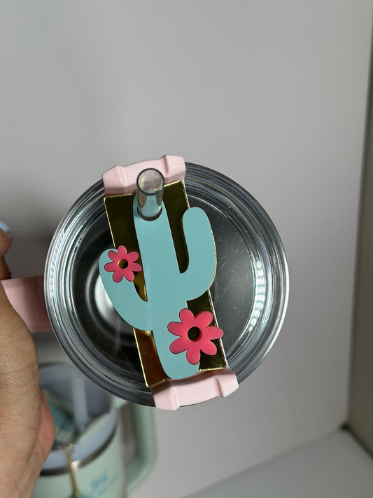 Cactus Tumbler Tag, Tumbler Name Plate, Personalized Tumbler Topper Name Plate Cup Tumbler Name Plate Personalized Tumbler Topper Accessory