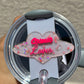 Cosmic Lover Tumbler Topper Peach tumbler Name Plate  Name Plate Name Plate Stanley Lid Topper Custom Name Plate tumbler name tag