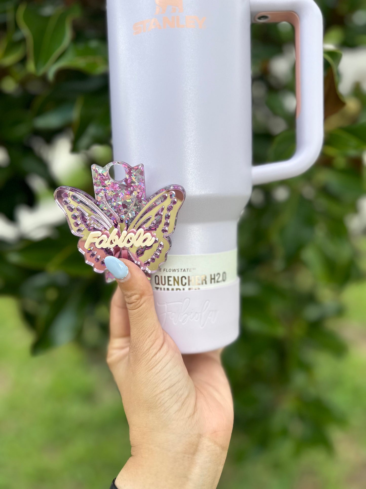 Butterfly Name Plate Topper Accessory Personalized gift set The Ultimate tumbler gift set for birthday gift set for birthday giftset bride