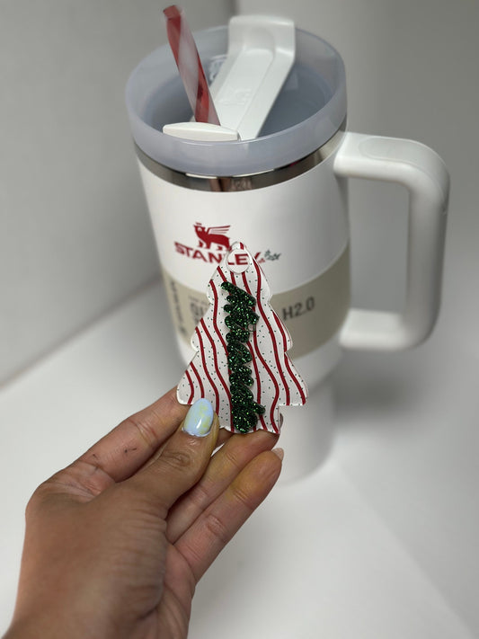 Christmas Cake tumbler cup Topper  H2.0 Stanley Cup Topper Custom Cup Topper/ Tumbler Tag Christmas topper