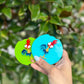 Tropical Chicken Tumbler Topper Tropical chicken Tag Personalized cute chicken Topper Tumbler Name tag Topper Personalized Tumbler Accessory