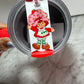 Strawberry girl Tumbler Name Plate strawberry cake Name tag tumbler shortcake Tumbler Name Tag  80's nostalgia Tumbler Cup Accessory