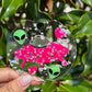 Personalized Name Tag Alien Tumbler Topper and Charms alien name tag glow in the dark  Name plate topper alien topper & charm glow in dark