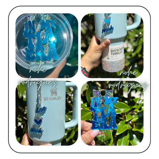 Custom topper and straws charm set and come free gift