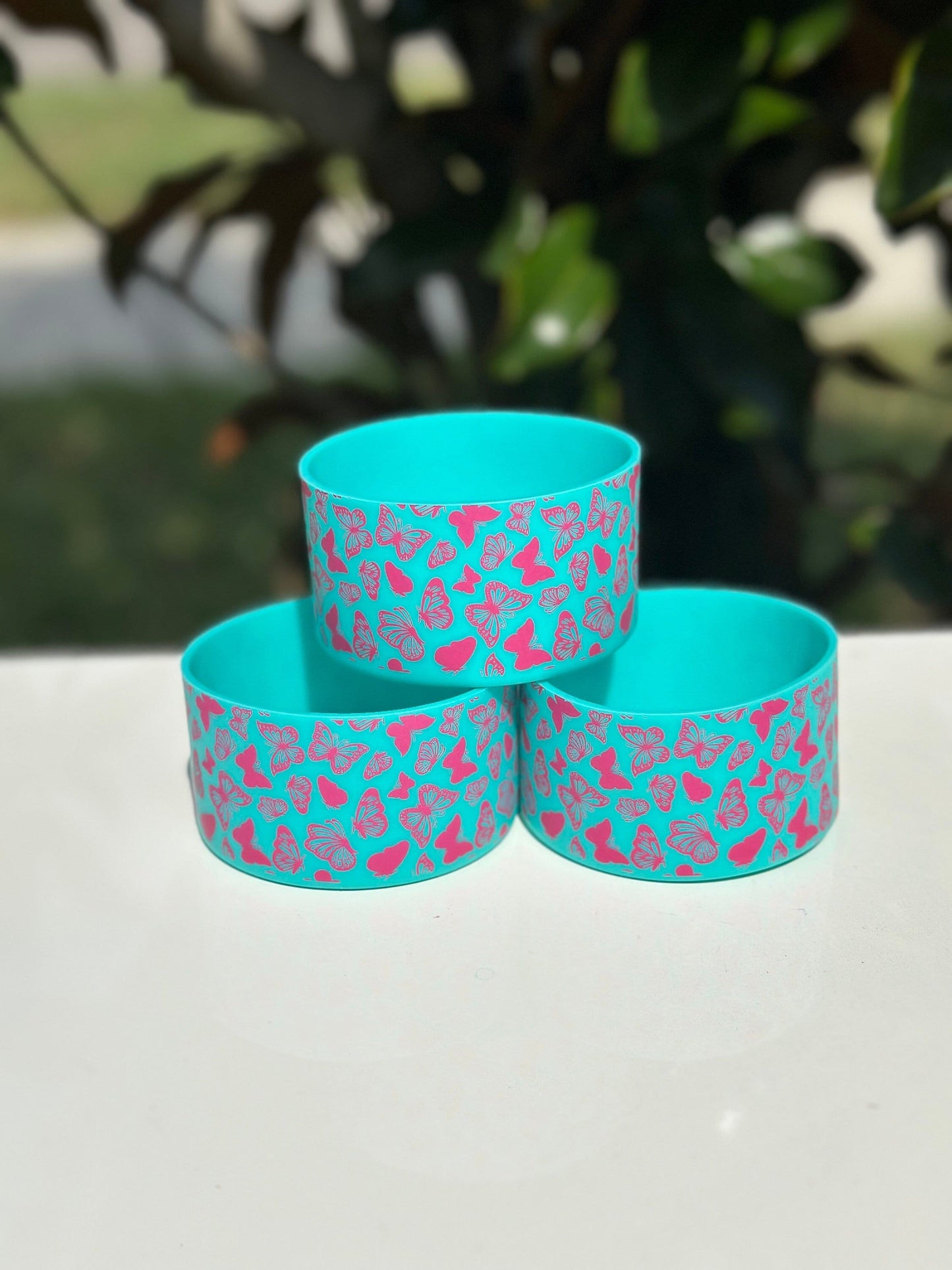 Silicone Tumbler Boot tumbler passion Pink Teal Butterfly Boot Tumbler Boot Butterflies Tumbler Boot with acessory or tumbler boot only