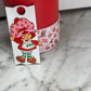 Strawberry girl Tumbler Name Plate strawberry cake Name tag tumbler shortcake Tumbler Name Tag  80's nostalgia Tumbler Cup Accessory