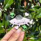 Personalized Name Tag Alien Tumbler Topper and Charms alien name tag glow in the dark  Name plate topper alien topper & charm glow in dark