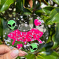 Personalized Name Tag Alien Tumbler Topper and Charms alien name tag glow in the dark  Name plate topper alien topper & charm glow in dark